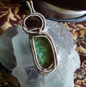 Chrysophrase x Zircon Necklace